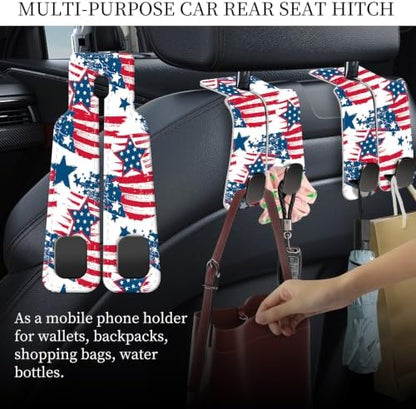 PU Leather Car Seat Hook, Storage Headrest Hanger, Cute Car Backseat Organizer - Image 3