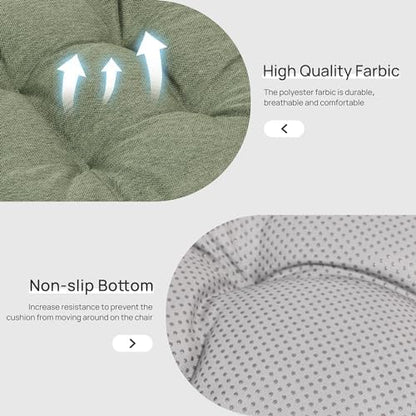 Love's cabin Memory Foam Chair Cushions Set of 4, 19 Inch - Image 5