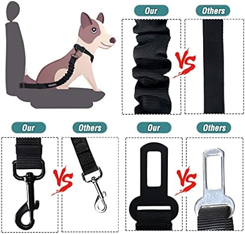 COOYOO Dog Seat Belt, Retractable Dog Car Harness Seat Belt - Image 6