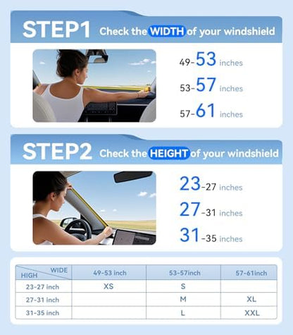 2026 Upgraded Nmoiss True Dual Layer Air Cool Windshield Sun Shade Umbrella - Image 5