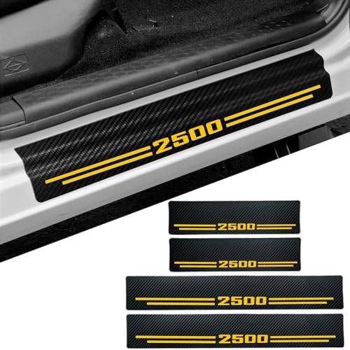 Car Accessories 4 Pcs Carbon Fiber Door Sill Scuff Plate Auto Door Entry Guard - Image 2