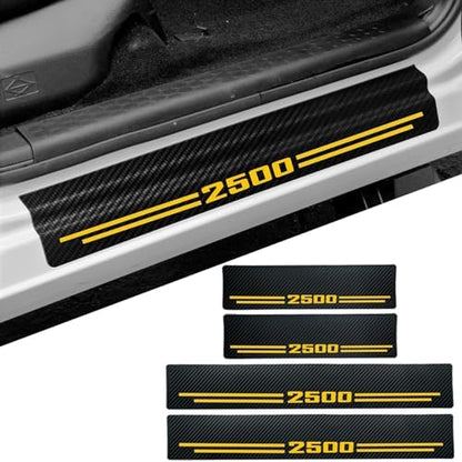 Car Accessories 4 Pcs Carbon Fiber Door Sill Scuff Plate Auto Door Entry Guard - Image 2