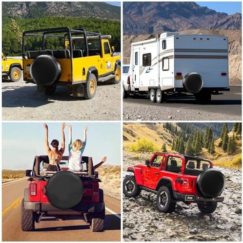 16 inch PU Leather Soft Trailer Spare Tire Cover Fit - Image 7