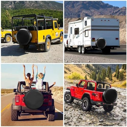16 inch PU Leather Soft Trailer Spare Tire Cover Fit - Image 7