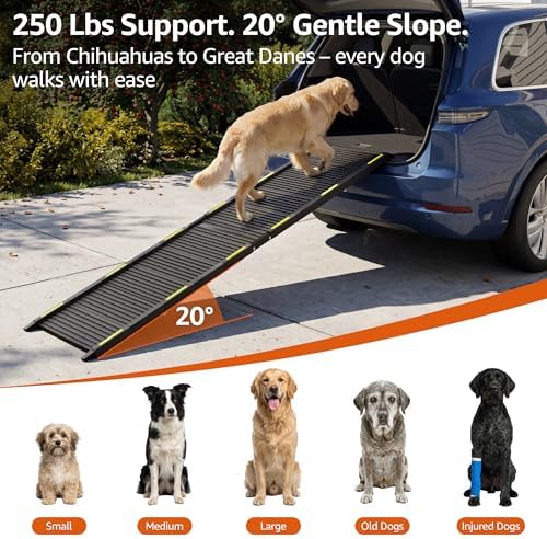 Folding Dog Ramp for Car 67" Long x 16" Wide Portable for Large Dogs - Image 6