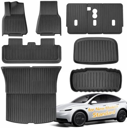 SUPER LINER Tesla New Model Y Standard Floor Mats 2025 2026 2027, TPE 9PCS by SUPERLINER