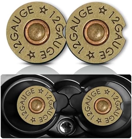 2Pcs Bullet Shaped Car Coasters, 2.75" Neoprene Rubber Cup Holder Coasters by Databa
