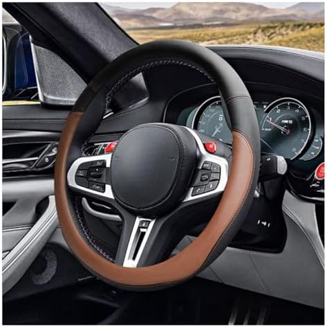LAINLOY 15" Car Steering Wheel Cover, Microfiber Leather Cover by Unknown