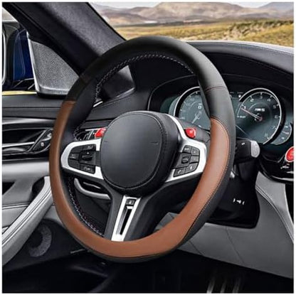LAINLOY 15" Car Steering Wheel Cover, Microfiber Leather Cover by Unknown