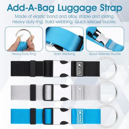 3 PCS Luggage Connector, Quvvarly Add a Bag Luggage Strap Heavy Duty - Image 6
