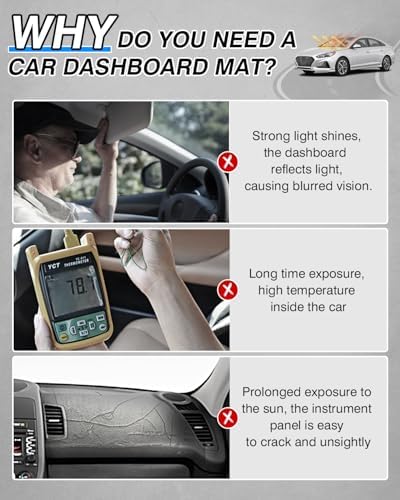 Cartist Dash Cover for 2015-2019 Hyundai Sonata Dashboard Cover Mat - Image 3