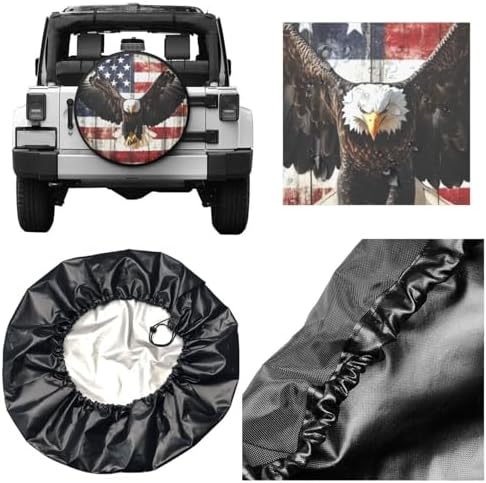 American Bald Eagle Flag Spare Tire Cover - Image 3