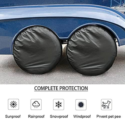 Kayme Rv Tire Covers 4 Pack, Travel Trailer Camper Truck SUV Motorhome - Image 7