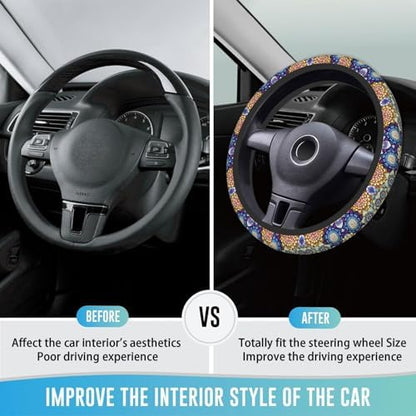 Elastic Steering Wheel Cover, 15 Inch Absorbing Sweat - Image 3