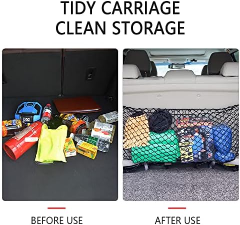 Car Rear Cargo Net with Good Elasticity&Tensile Strength Trunk Organizer - Image 3