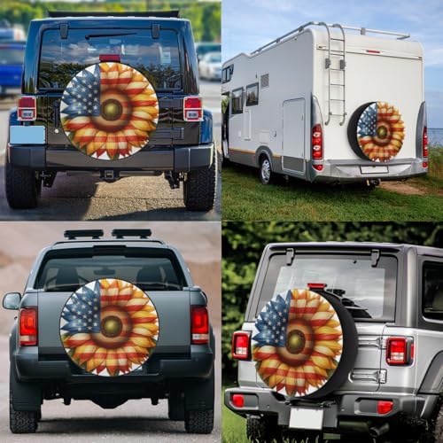 Sunflower Spare Tire Cover 16in Spare Wheel Covers Tire Storage Cover - Image 6