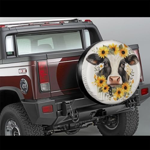 Cow and Sunflower Spare Tire Cover Wheel Protectors - Image 6