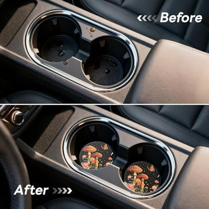 2 Pack Ceramic Car Coasters for Cup Holder, 2.56 in Anti Slip Absorbent Coaster - Image 5