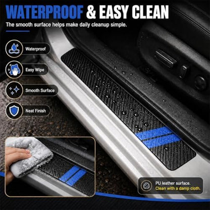 4PCS Car Door Entry Guard Sticker, Car Door Sill Protector - Image 4