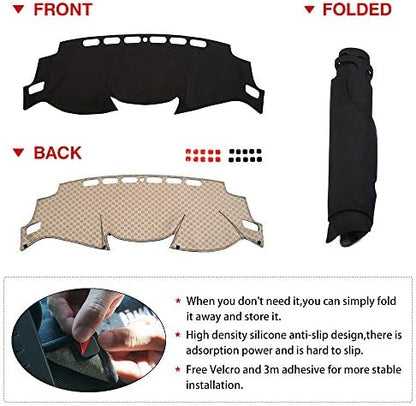 CARTIST Dashboard Cover Mat for 2014-2018 2019 2020 Nissan Rogue Accessories - Image 7
