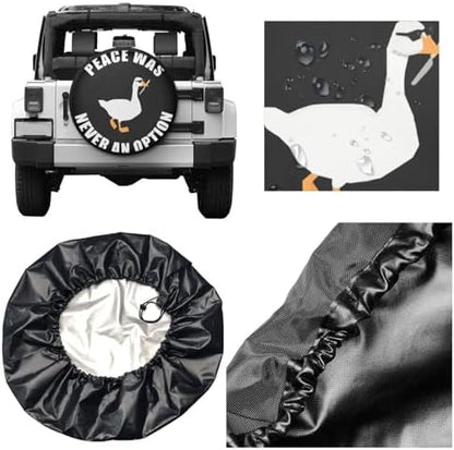 Funny Goose Peace was Never an Option Spare Tire Cover Wheel Protectors - Image 2