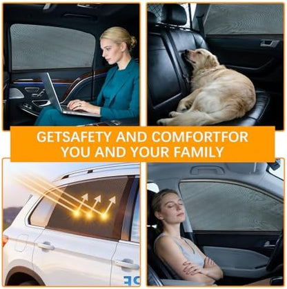 4 Pack Car Window Sunshades Privacy Protection, UV Protection, Breathable and - Image 3