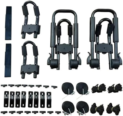 Set of 4 Kayak Roof Rack J-Bar Carrier, Universal Car Top Mount Holder by Unknown
