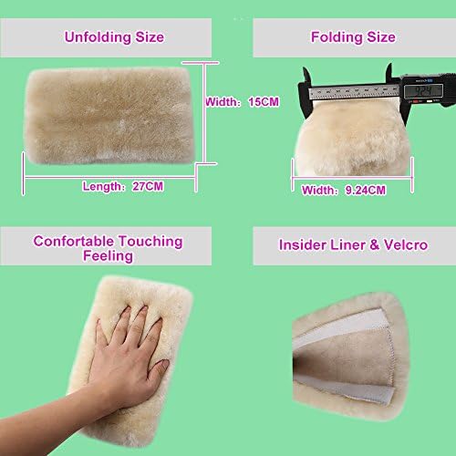 OGLAND 2 Pack Sheepskin Car Seat Belt Cover Pads | Wool Seatbelt Cushions - Image 5