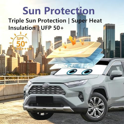 Gven Windshield Sun Shade for Honda CRV 2023-2025 2026 Honda CR-V Accessories - Image 3