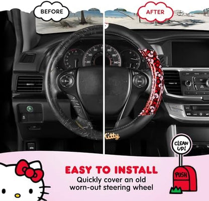 Hello Kitty Steering Wheel Cover, Official Sanrio Car Steering Wheel Cover - Image 6