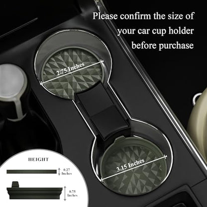Silicone Car Coasters Set of 4, 3.15" Foldable Cup Holder Mats - Image 2