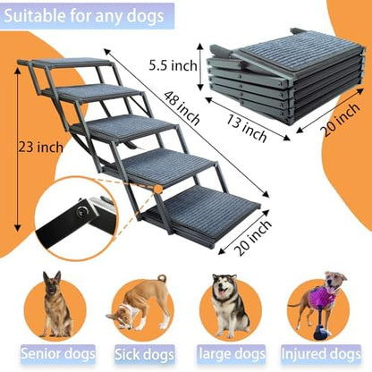Extra Wide Dog Ramp for Car Truck and SUV Dog Stairs for Large Dogs Folding Pet - Image 6