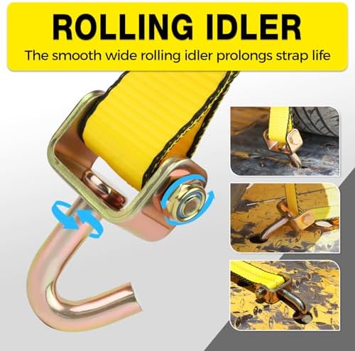 Car Hauler Straps 4-Pack Heavy Duty 2inx10ft - Image 4