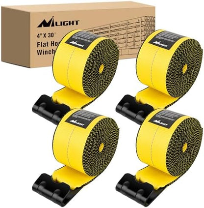 Nilight Truck Straps 4" x 30' Heavy Duty Tie Down by Nilight