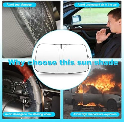 Foldable Front Windshield Sunshade fit - Image 5