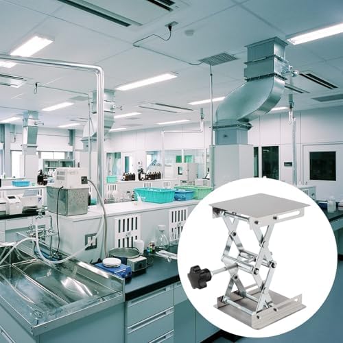 2 Pack 8 x 8 Inch Lab Scissor Jack, Stainless Steel Lab Lift Stand Table - Image 7