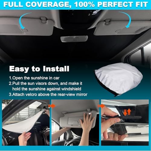 Foldable Front Windshield Sunshade fit - Image 5