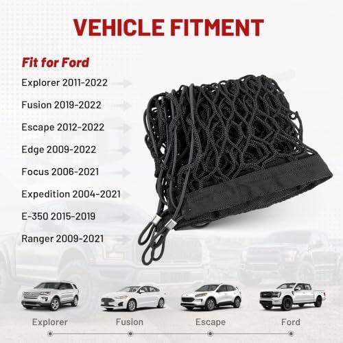 RED WOLF Envelope Style Cargo Net 43.3" x 15.7" to 55" x 22.5" - Image 3