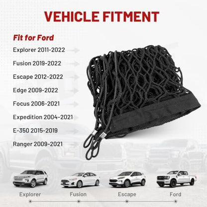 RED WOLF Envelope Style Cargo Net 43.3" x 15.7" to 55" x 22.5" - Image 3