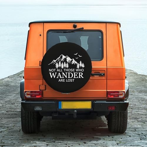 Spare Tire Cover with Not All Those Who Wander are Lost Pattern 17inch - Image 5