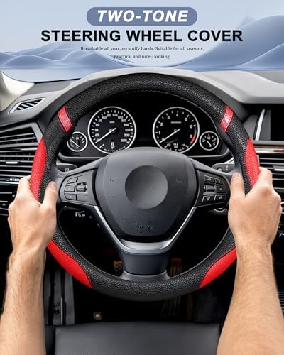 Steering Wheel Cover for Women Leather Universal Steering Wheel Cover for Car - Image 2