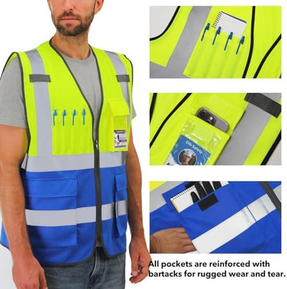 Dib Safety Hi Vis Reflective Safety Vest - Image 3