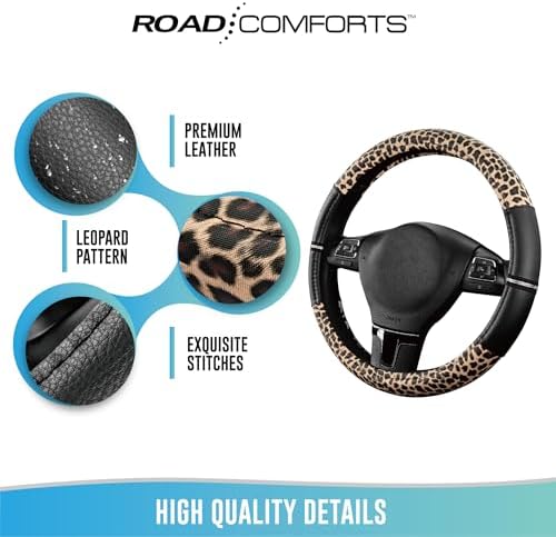 Road Comforts Leopard Steering Wheel Cover - Image 6
