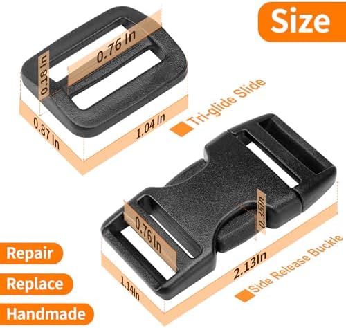 BEYOURD 3/4" Buckles and Straps Set: 6 Yards of Thick Nylon Webbing, 12 - Image 5