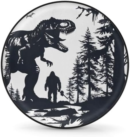 Spare Tire Cover for RV Trailer, Dinosaur Bigfoot Tire Covers Universal Fit for by Unknown