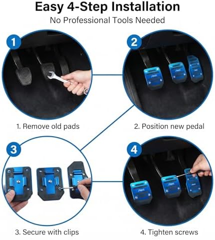 3 PCS Car Pedals Pads, Anti-slip Design, Manual Transmission Accelerator Brake - Image 2