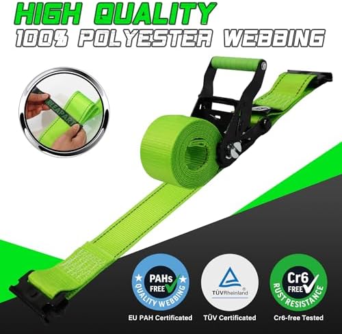 Heavy Duty Wheel Chock Tie Down Straps Set - Image 6