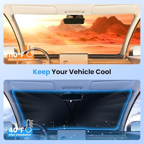 Canvcle Windshield Sun Shade for 2024-2025 2026 Toyota Grand Highlander - Image 3