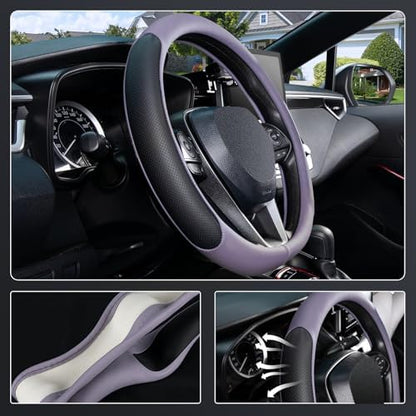 SEG Direct D Shaped Steering Wheel Cover 14.5-15 inch - Image 3