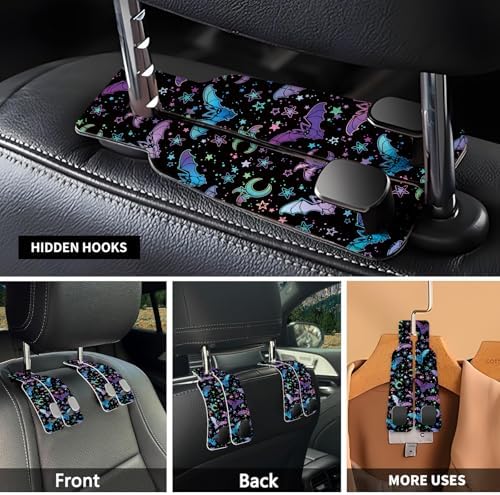Car Seat Headrest Hook, Universal Leather Cute Hanger Holder Hook, Storage - Image 3